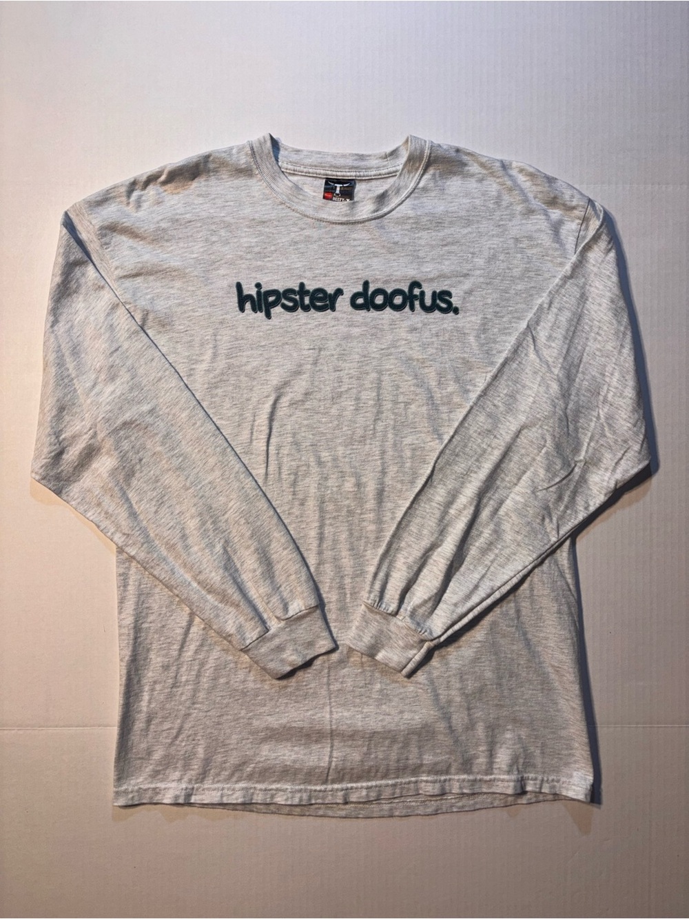 Vtg Hanes Beefy Seinfeld Kramer Hipster Doofus Quote Long Sleeve T-shirt Large